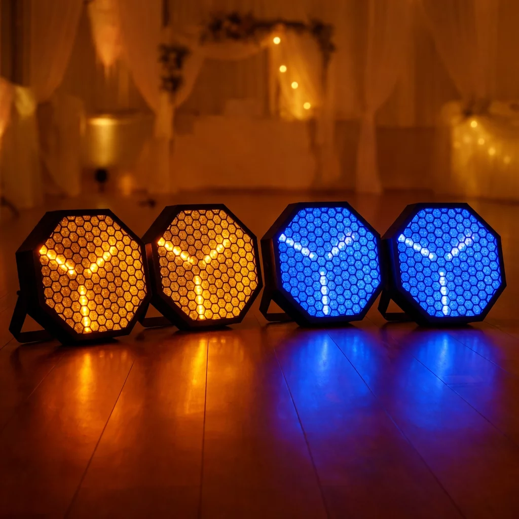 Mac Mah Amber-O – Pack de 4 projecteurs LED Vintage Ambre & RGB